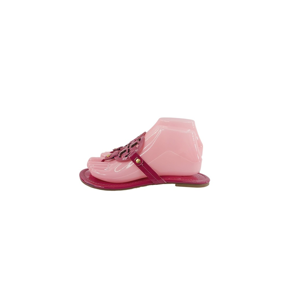 Tory Burch, Open Toe Synthetic / Rubber‎ Jelly Flat Sandals, Women, Size 7, Pink